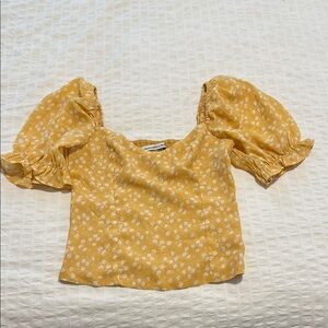 A&F Yellow Floral Women's Top